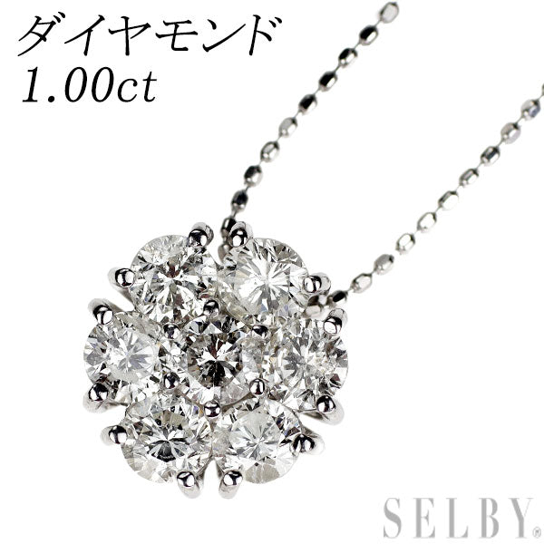 K18WG ダイヤモンド ペンダントネックレス 1.00ct