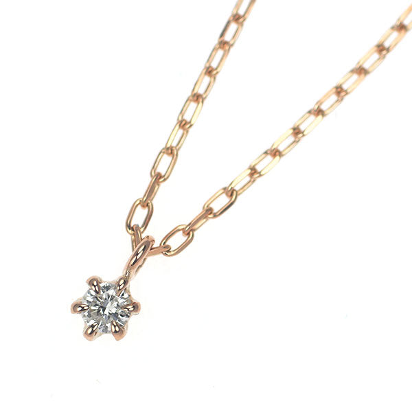 K18PG ダイヤモンド ペンダントネックレス 0.05ct