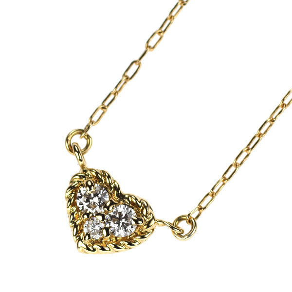 K18YG ダイヤモンド ペンダントネックレス 0.07ct ハート