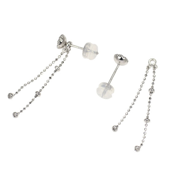 K18WG ダイヤモンド ピアス 0.30ct 2WAY