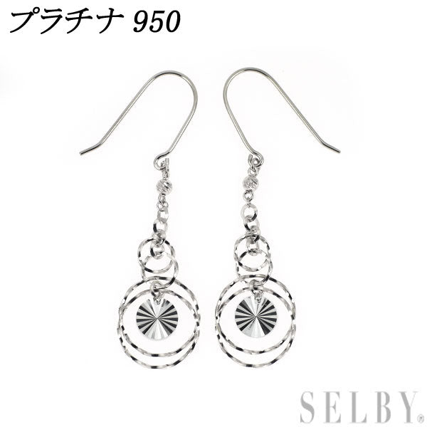 Pt950 デザイン ピアス