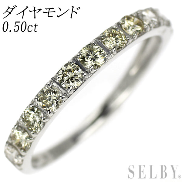 Pt950 ダイヤモンド リング 0.50ct ハーフエタニティ