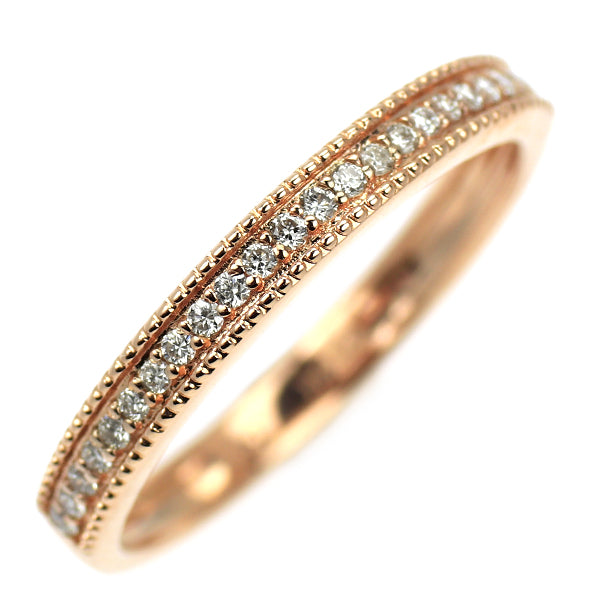 K18PG ダイヤモンド リング 0.12ct ハーフエタニティ — セルビー