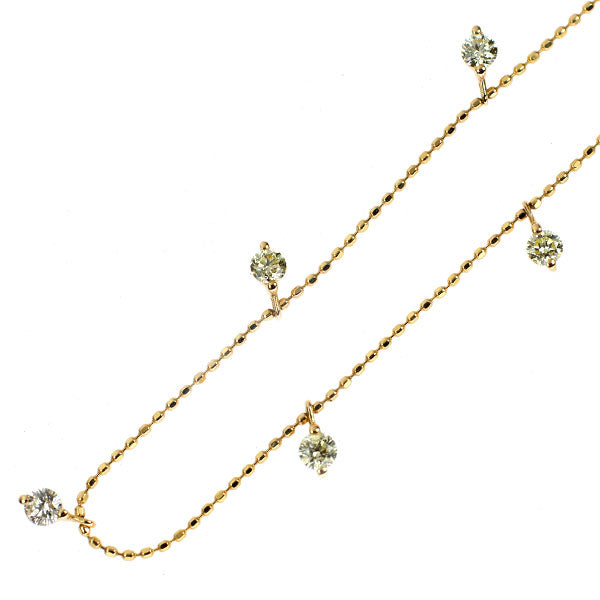 K18YG ダイヤモンド ネックレス 0.30ct  ステーション
