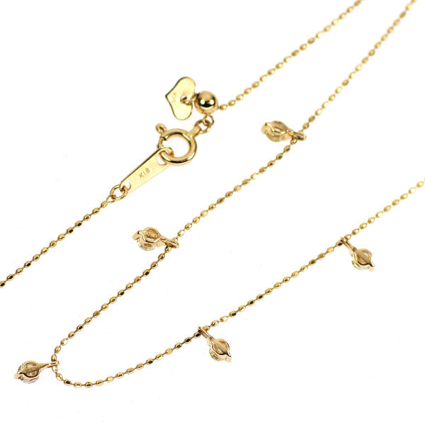 K18YG ダイヤモンド ネックレス 0.30ct  ステーション