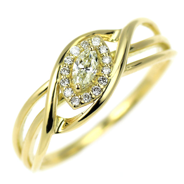K18YG ダイヤモンド リング 0.15ct