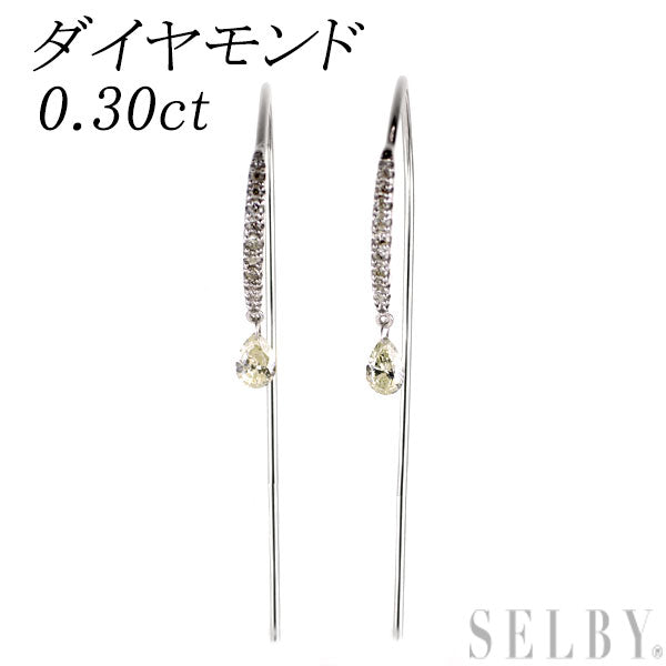 K18WG ダイヤモンド ピアス 0.30ct