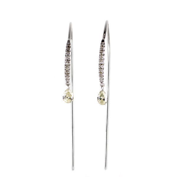 K18WG ダイヤモンド ピアス 0.30ct
