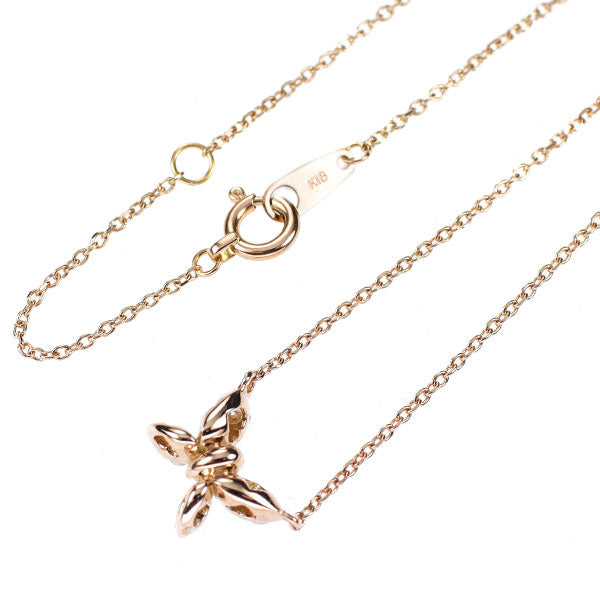 K18PG ダイヤモンド ペンダントネックレス 0.20ct 蝶