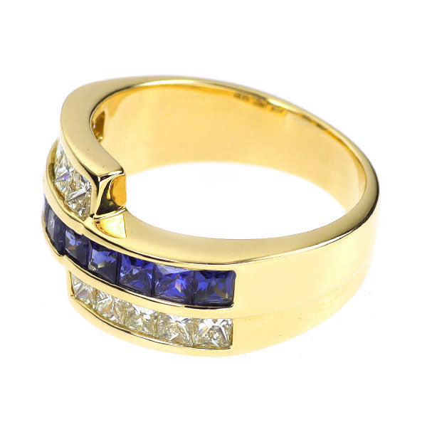 K18YG サファイア ダイヤモンド リング 1.04ct D0.87ct — セルビー