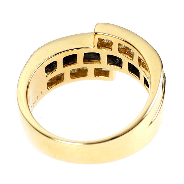 K18YG サファイア ダイヤモンド リング 1.04ct D0.87ct