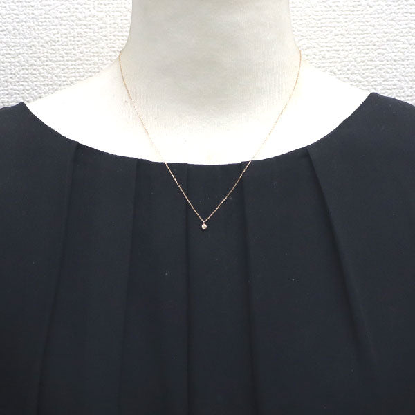 K10PG ダイヤモンド ペンダントネックレス 0.03ct