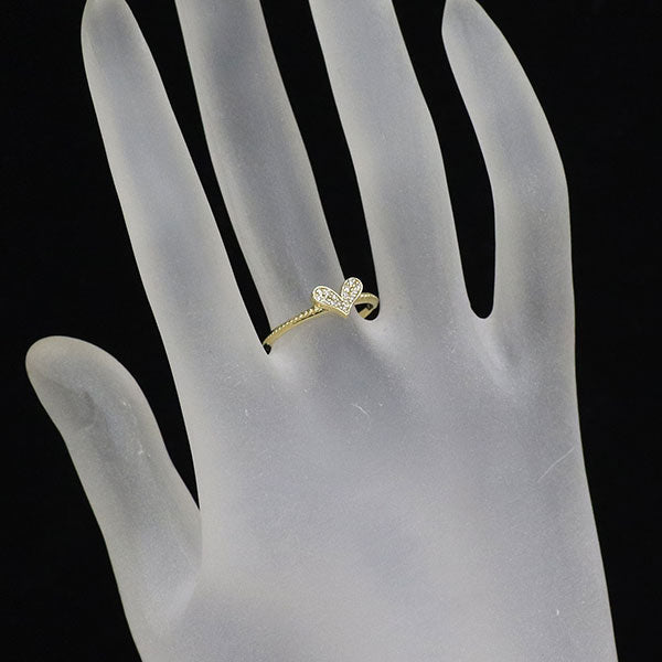 K18YG ダイヤモンド リング ハート