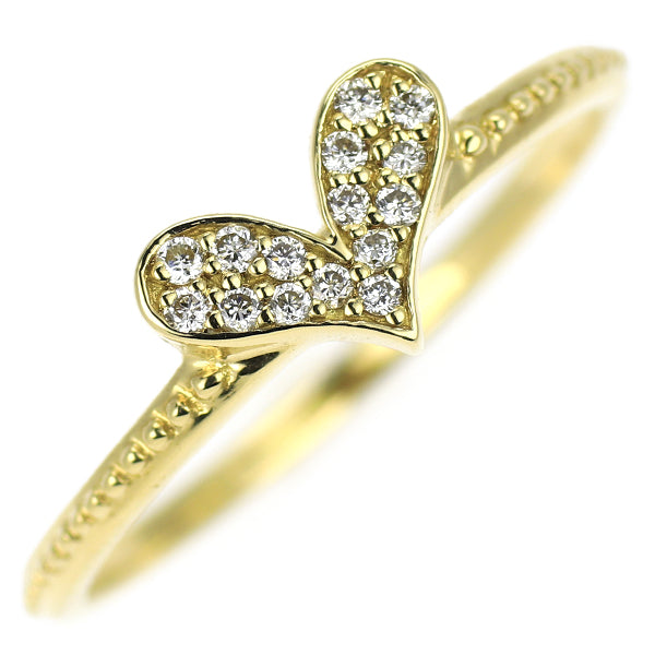 K18YG ダイヤモンド リング ハート