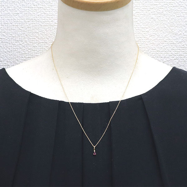 K18YG ルビー ダイヤモンド ペンダントネックレス — セルビー