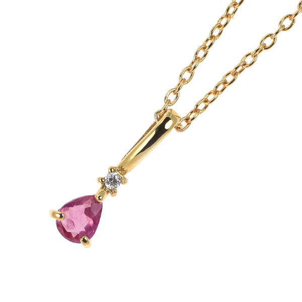 K18YG ルビー ダイヤモンド ペンダントネックレス — セルビー