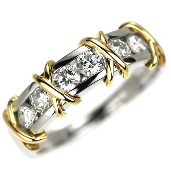 Pt900/K18YG ダイヤモンド リング 0.54ct