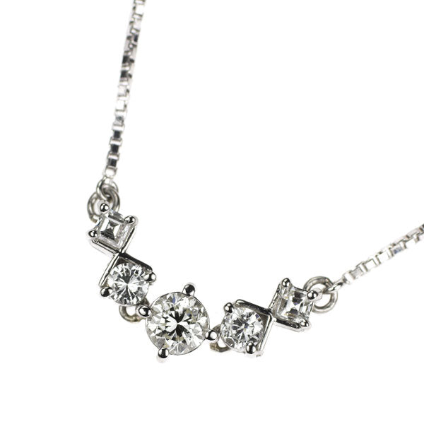 Pt900/ Pt850 ダイヤモンド ペンダントネックレス 0.52ct
