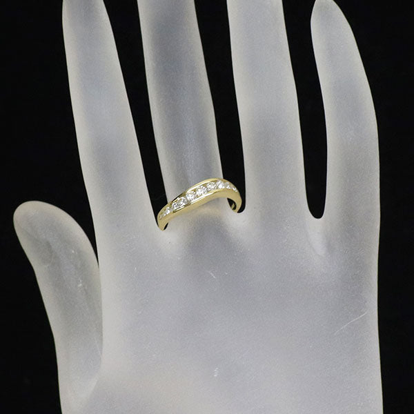 K18YG ダイヤモンド リング 0.34ct ハーフエタニティ