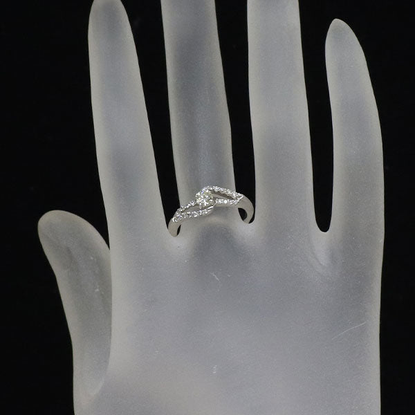 K18WG ダイヤモンド リング 0.25ct D0.20ct