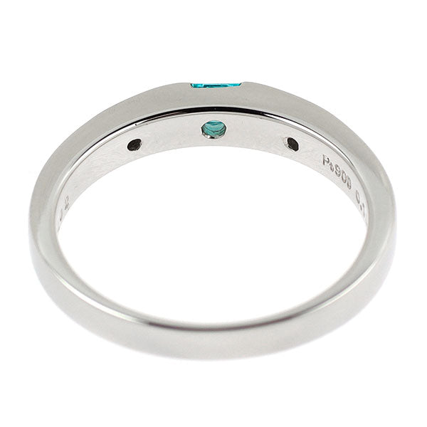 Pt900 パライバトルマリン ダイヤモンド リング 0.10ct D0.02ct