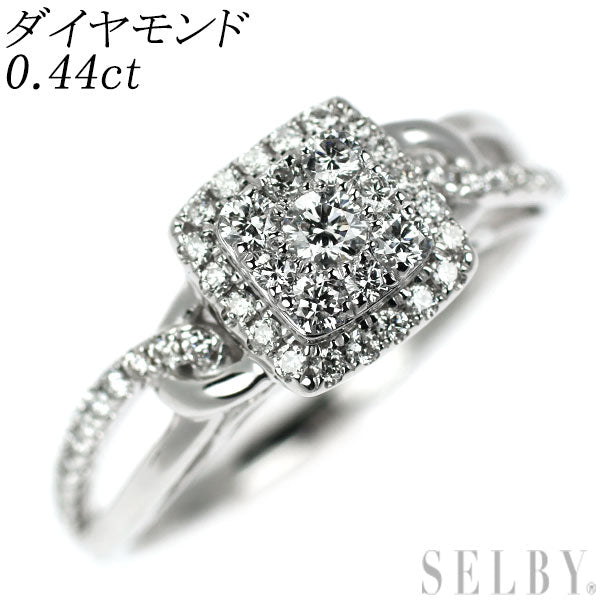 K18WG ダイヤモンド リング 0.44ct