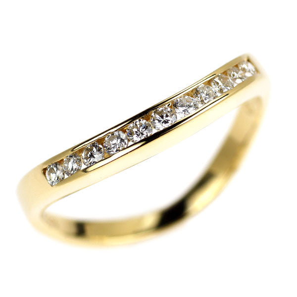 ゲインズボロー K18YG ダイヤモンド リング 0.21ct