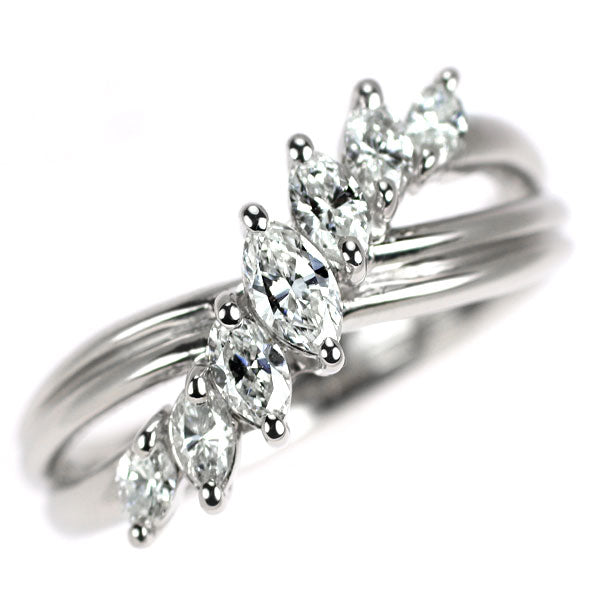 Pt900 マーキス ダイヤモンド リング 0.56ct