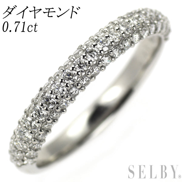 Pt900 ダイヤモンド リング 0.71ct パヴェ