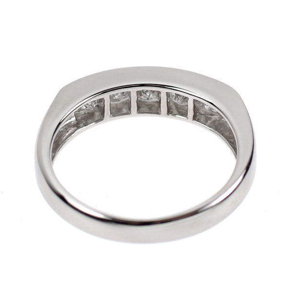 Pt900 プリンセスカット ダイヤモンド リング 1.02ct  一文字