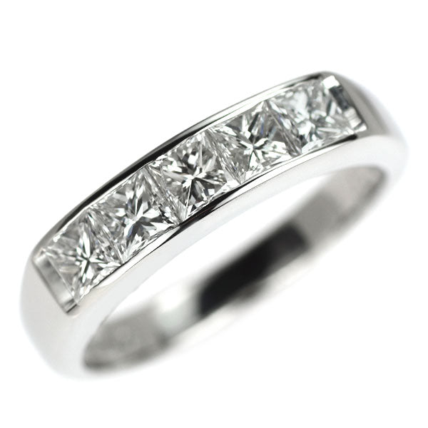 Pt900 プリンセスカット ダイヤモンド リング 1.02ct  一文字
