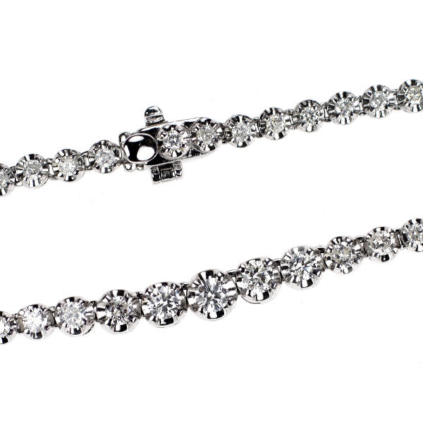 Pt850 ダイヤモンド ネックレス 3.00ct  テニス