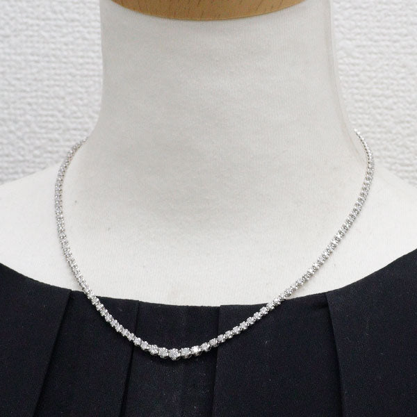 Pt850 ダイヤモンド ネックレス 3.00ct  テニス