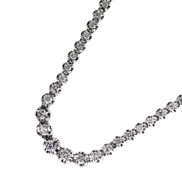 Pt850 ダイヤモンド ネックレス 3.00ct  テニス