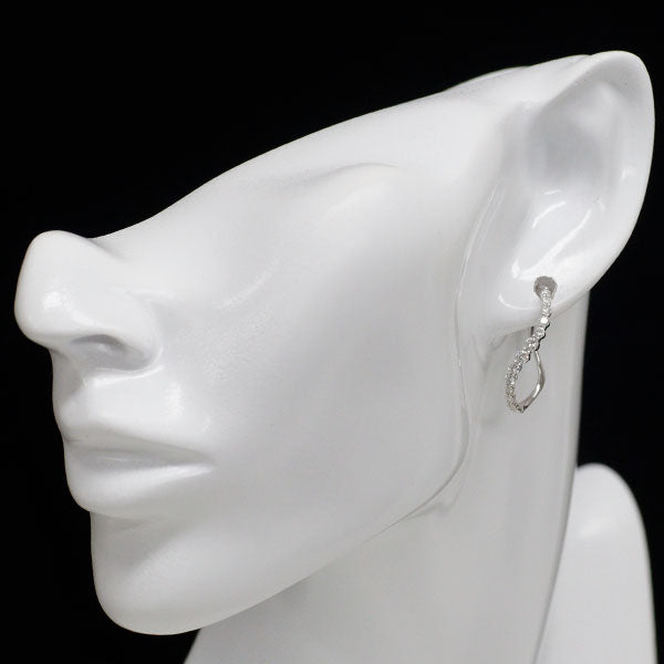 K18WG ダイヤモンド フープ ピアス 0.78ct