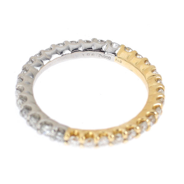 K18YG/Pt900 ダイヤモンド リング 1.00ct フルエタニティ
