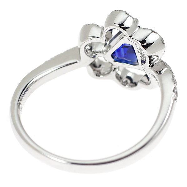 K18WG サファイア ダイヤモンド リング 0.82ct 0.27ct