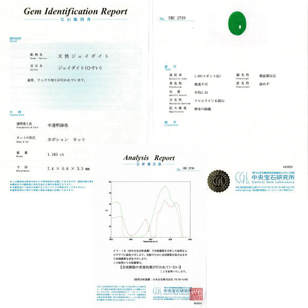 Pt900 樹脂含浸なし 翡翠/ヒスイ ダイヤモンド ピアス 2.414ct D1.10ct