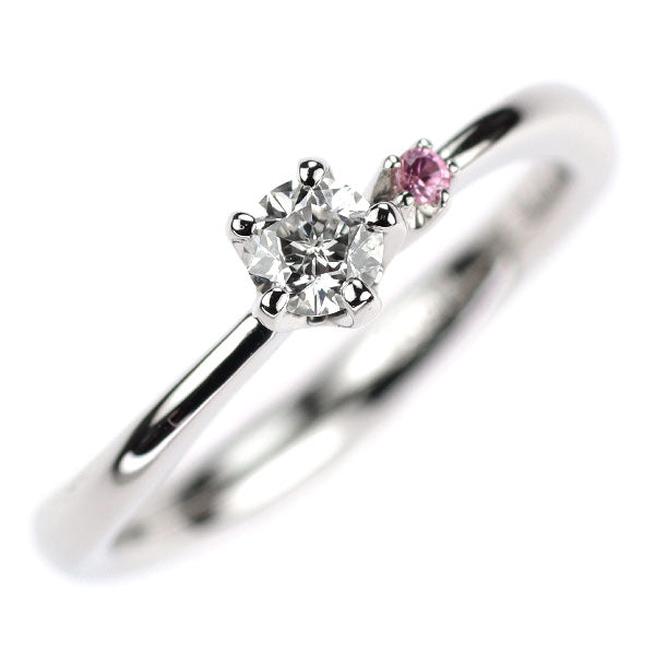 wish upon a star Pt950 ダイヤモンド ピンクサファイア リング 0.161ct 星の王子さま