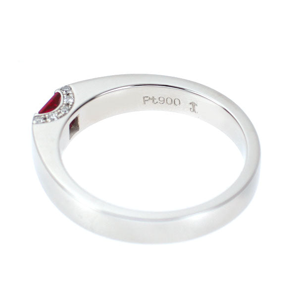 ジェムケリー Pt900 ルビー ダイヤモンド リング 0.28ct D0.04ct