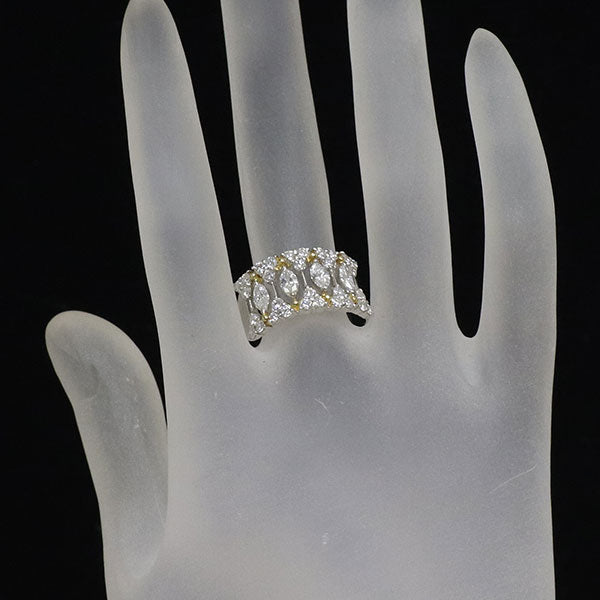 K18YG/WG ダイヤモンド リング 1.83ct
