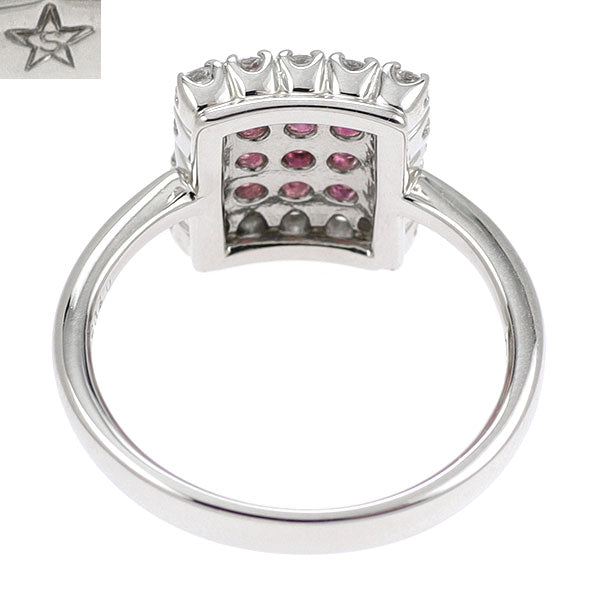 GINZA TANAKA/田中貴金属 Pt900 ピンク サファイア ダイヤモンド リング 0.40ct 0.47ct