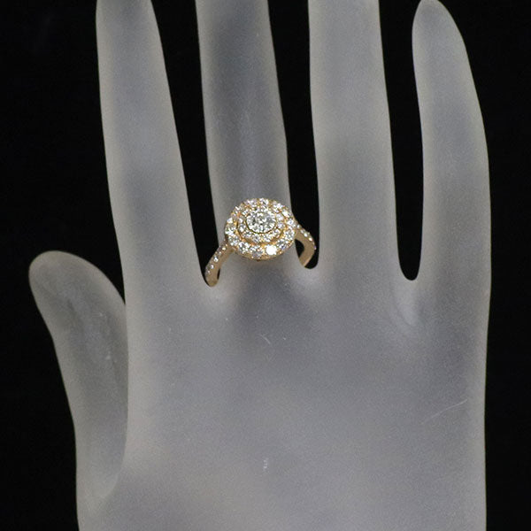 K18WG/PG さくらカット ダイヤモンド リング 0.168ct D1.00ct