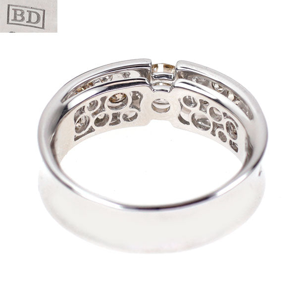 カシケイ/Kashikey K18WG ブラウンダイヤモンド  リング 0.60ct D0.78ct メランジェ