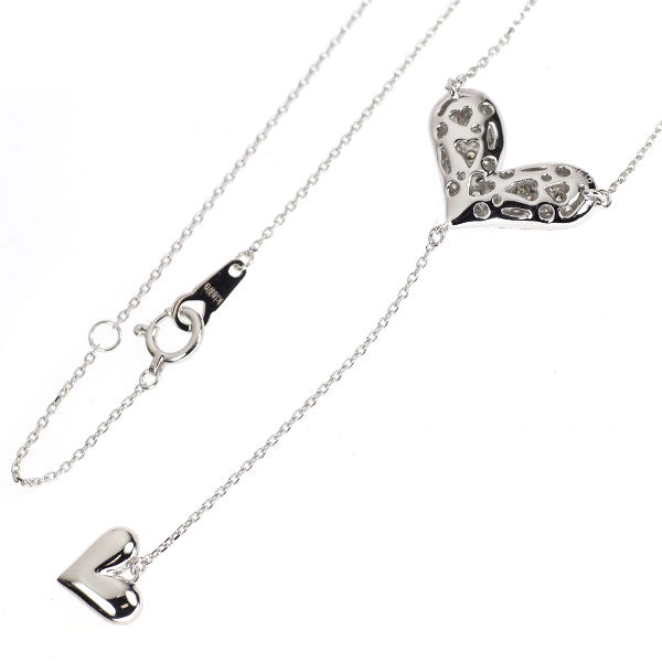 デュノア K18WG ダイヤモンド ペンダントネックレス 1.10ct ハート