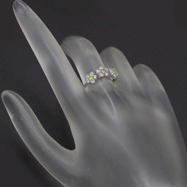 K18WG デマントイド ガーネット ダイヤ リング 0.13ct 0.56ct