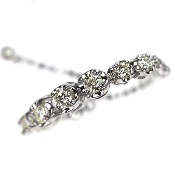 K18WG ダイヤモンド チェーンリング 0.35ct  ピンキー～20号