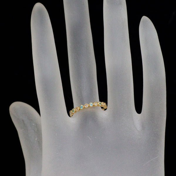 新品 K18YG ブラジル産 パライバトルマリン ローズカットダイヤモンド