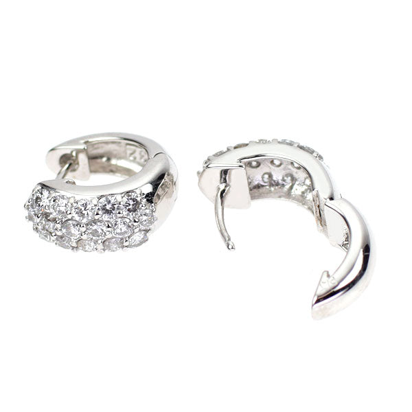 K18WG ダイヤモンド フープ ピアス 0.64ct パヴェ — セルビー
