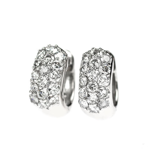 K18WG ダイヤモンド フープ ピアス 0.64ct パヴェ — セルビー